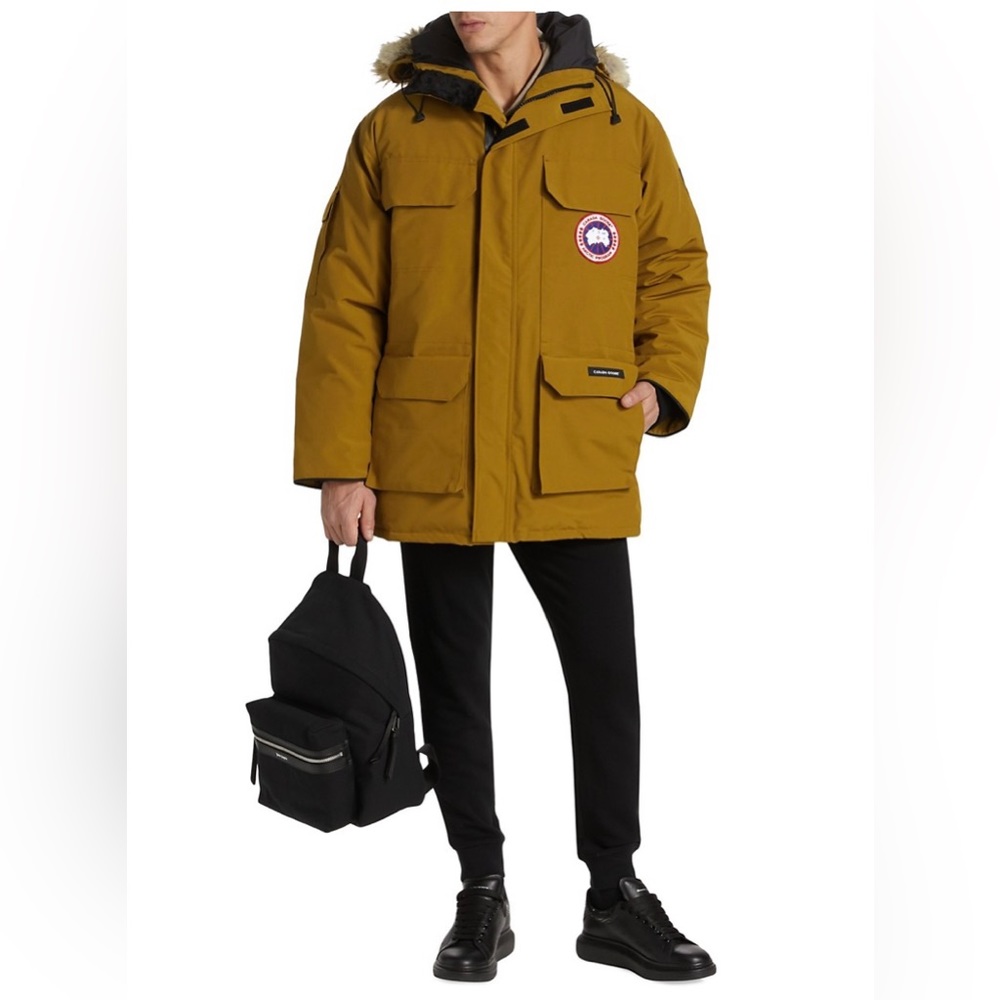 GOLD CANADA GOOSE EXPEDITION MEDIUM PARKA JACKET GREY LABEL EDITION 445-NEW